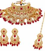 Maroon necklace-sets