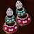 American Diamond Embellished Meenakari Worked Enameled Dangler 216ED10