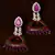 Ruby Stone and Meenakari Worked Enameled American Diamond Earrings 216ED69
