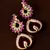 Ruby Stone Embellished Designer American Diamond Earrings 216ED97