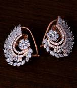 Rose Gold Plated AAA CZ Embellished American Diamond Earrings 216ED253