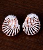 Rose Gold Plated AAA CZ Embellished American Diamond Earrings 216ED254