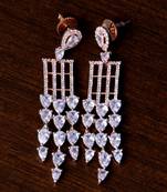 Rose Gold Plated AAA CZ Embellished American Diamond Earrings 216ED255
