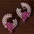 Ruby Stone and AAA CZ Embellished American Diamond Earrings 216ED258