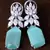 Rhodium Plated Peach and AAA CZ Embellished American Diamond Earrings 216ED260