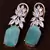 Rose Gold Plated Peach and AAA CZ Embellished American Diamond Earrings 216ED265
