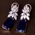 Rose Gold Plated Sapphire and AAA CZ Embellished American Diamond Earrings 216ED267