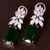 Rose Gold Plated Green and AAA CZ Embellished American Diamond Earrings 216ED268