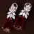 Rose Gold Plated Ruby and AAA CZ Embellished American Diamond Earrings 216ED269