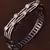 Black and Rose Gold Plated AAA CZ Embellished American Diamond Bracelet BD417