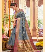 GrayColor Paithani saree