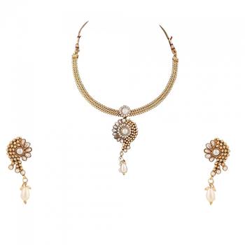 White Golden Delicate necklace-sets 2