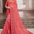 Pink embroidered chiffon saree with blouse