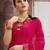 Magenta embroidered chiffon saree with blouse