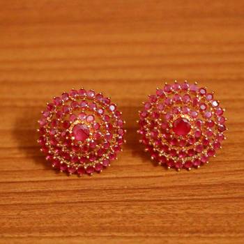 Red Ruby Studs 2