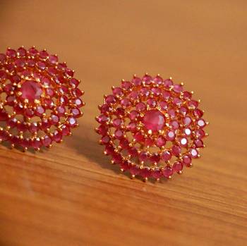 Red Ruby Studs 3