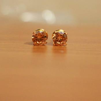 Yellow Citrine Studs 1