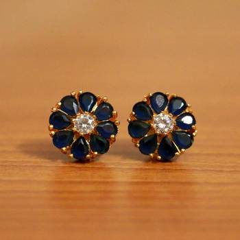 Blue Sapphire Studs 1