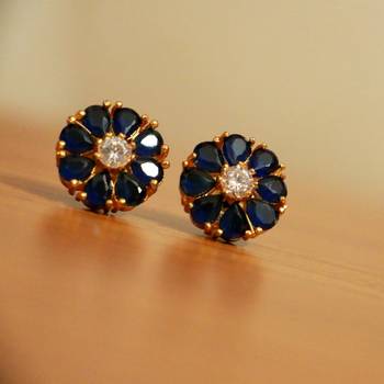 Blue Sapphire Studs 2