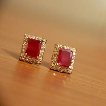 Red Ruby Studs 2