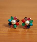 Multicolor Pearl Studs