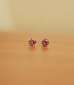 Pink cubic zirconia studs