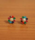 Multicolor Pearl Studs