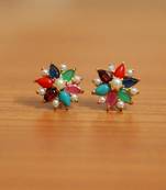 Multicolor Pearl Studs