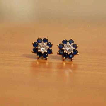 Blue Sapphire Studs 1