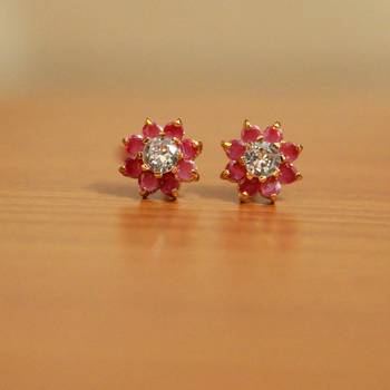 Red Ruby Studs 1