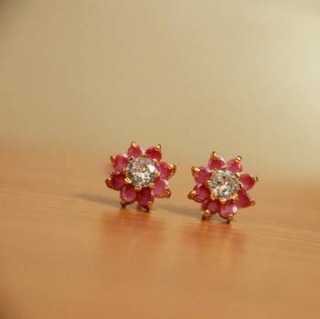Red Ruby Studs 2