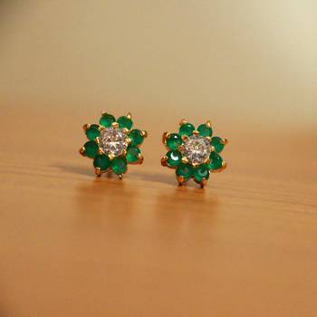 Green Emerald Studs 2