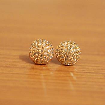 White Cubic Zirconia Studs 1