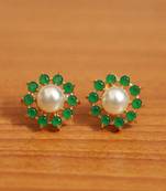 Green Emerald Studs