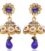 Blue Pearl Polki  Jhumkas Jhumki Jhumke Jimmiki Kammal 