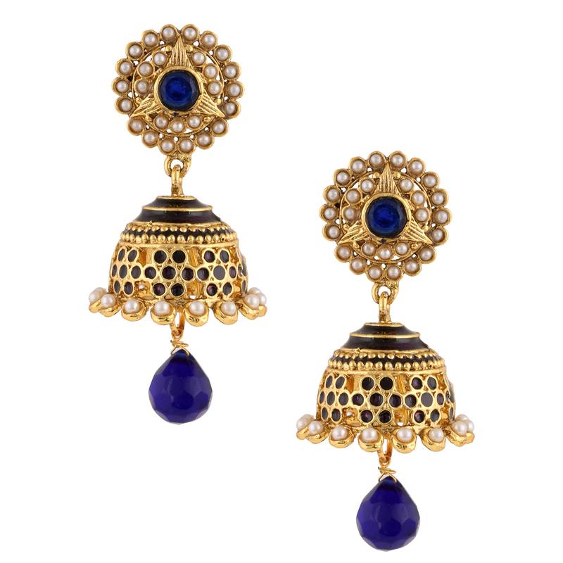 Blue jhumkas
