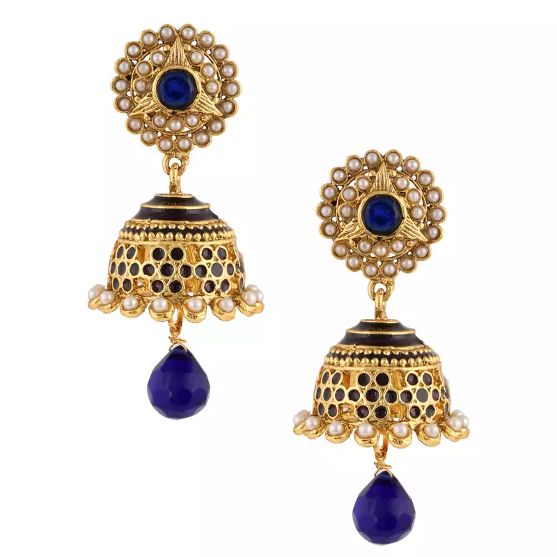 Blue jhumkas