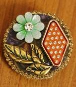 Green Zircon       Brooch