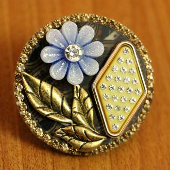 Blue Zircon       Brooch 1