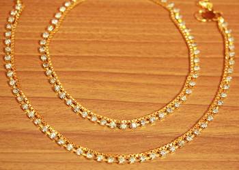 Gold Zircon       Anklets 2