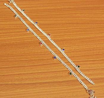 White Zircon       Anklets 1
