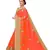 Orange embroidered silk saree with blouse