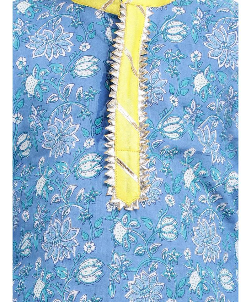 Boys Jaipuri Print Cambric Cotton Dhoti Kurta