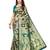 Green woven silk blend saree with blouse