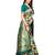 Green woven silk blend saree with blouse