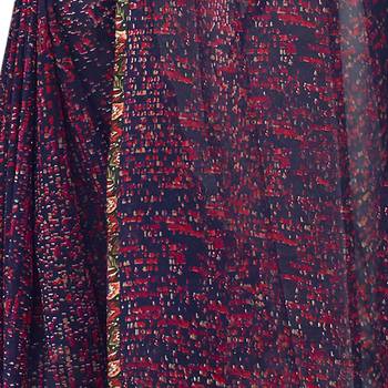 multicolor printed georgette saree with blouse 4