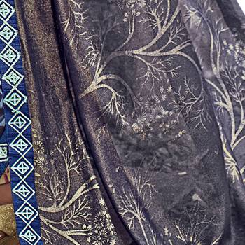 multicolor embroidered georgette saree with blouse 4