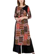 Pink printed viscose kurti