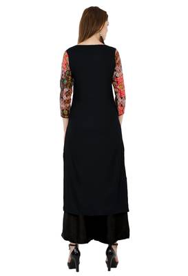 Pink printed viscose kurti 4