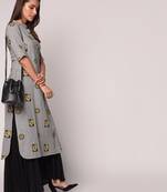 Grey printed Cotton kurti